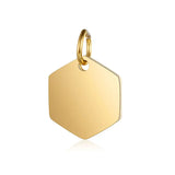 30pc DIY Geometric Hexagon Steel Charms for Jewelry Making