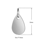 30pc Water Drop Stainless Steel Charms Pendant DIY Jewelry Making Lot