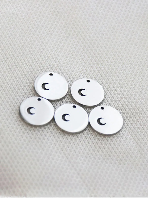 30pc DIY Sun Moon Stainless Steel Charms Pendants Jewelry Components
