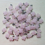 30pcs Natural Stone Cross Shape Pendants for DIY Jewelry Making