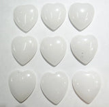 30pcs Heart-shaped Natural Quartz Crystal Cabochons Stone 25*23mm