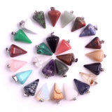 Natural Stone Pendant Hexagonal Prism Quartz Point Healing Charm