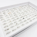 30pcs Mix Styles Womens Rings Rhinestone Zircon Jewelry Party Bands