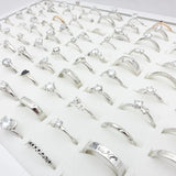 30pcs Mix Styles Womens Rings Rhinestone Zircon Jewelry Party Bands