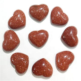 30pcs Natural Sand Stone Heart-shaped Cabochons 15x18mm DIY Jewelry Making