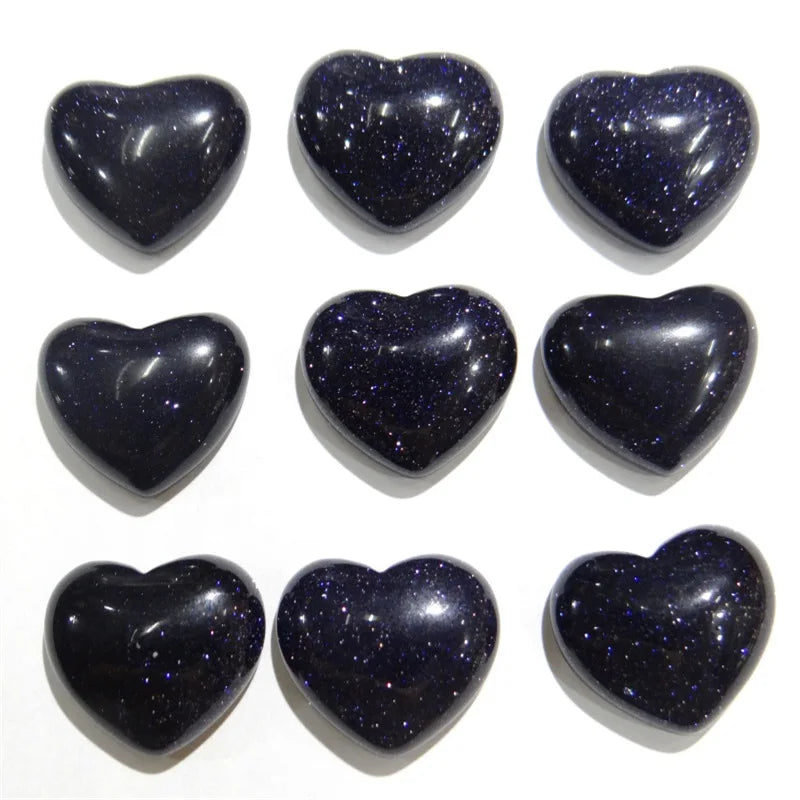 30pcs Natural Sand Stone Heart-shaped Cabochons 15x18mm DIY Jewelry Making