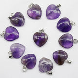 30pcs Lapis Lazuli Crystal 16mm Heart Pendant DIY Jewelry Making Necklace