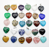 30pcs Lapis Lazuli Crystal 16mm Heart Pendant DIY Jewelry Making Necklace