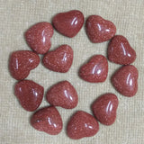 30pcs Sand Stone Heart Cabochons Beads 15x18mm