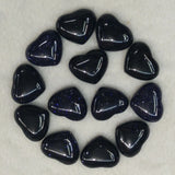 30pcs Natural Sand Stone Heart Cabochons Beads 15x18mm for Jewelry Making