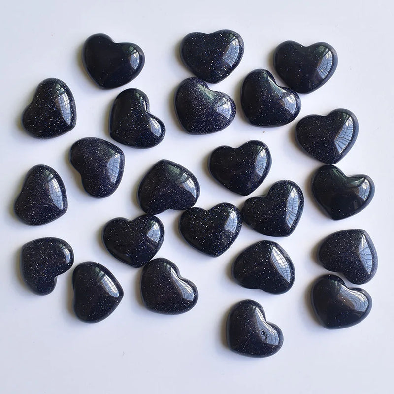 30pcs Sand Stone Heart Shape Cabochons Beads for Jewelry Making 15x18mm