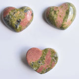 30pcs Natural Flower Green Stone Heart Cab Cabochons Beads 15x18mm