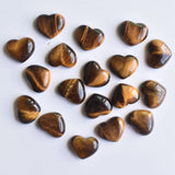 30pcs Tiger Eye Stone Heart Cabochons Beads 15x18mm