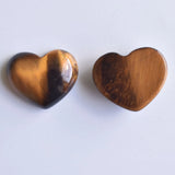 30pcs Tiger Eye Stone Heart Cabochons Beads 15x18mm