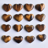 30pcs Tiger Eye Stone Heart Cabochons Beads 15x18mm