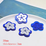 30pcs 30mm Cartoon Flowers Asymmetry Acrylic DIY Jewelry Earring Accessory
