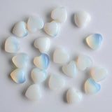 30pcs Opal Stone Heart Shape Cab Cabochons Beads 10mm