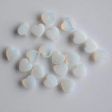 30pcs Opal Stone Heart Shape Cab Cabochons Beads 10mm