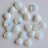 30pcs Opal Stone Heart Shape Cab Cabochons Beads 10mm