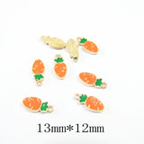 30pcs Carota/Carrot Small Charms for DIY Jewelry Making