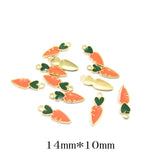 30pcs Carota/Carrot Small Charms for DIY Jewelry Making