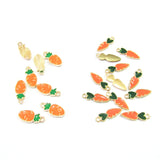 30pcs Carota/Carrot Small Charms for DIY Jewelry Making