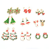30pcs Enamel Christmas Charms for DIY Hand Jewelry