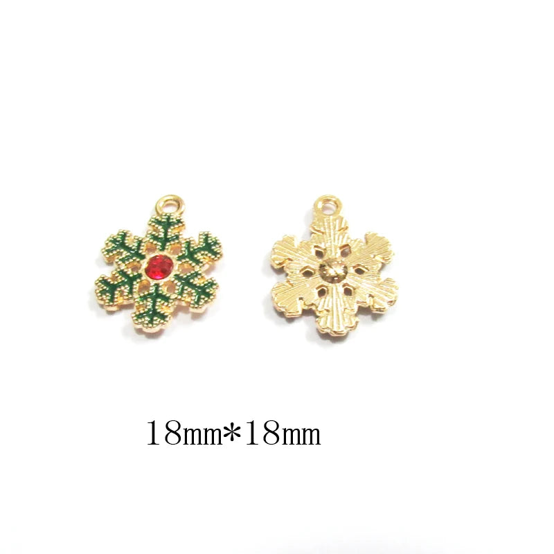 30pcs Enamel Christmas Charms for DIY Hand Jewelry