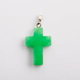 30pcs Malaysian Jades Cross Beads Pendants for DIY Jewelry Making