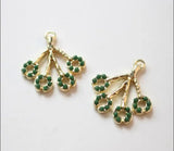 30pcs Cartoon Tree Beads Alloy Floating Locket Charms DIY Earring Accessory