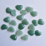 30pcs Green Aventurine Heart Cabochon Beads 15x18mm