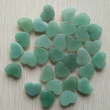 30pcs Green Aventurine Heart Cabochons Beads 15x18mm