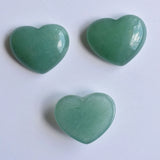 30pcs Green Aventurine Heart Cabochon Beads 15x18mm