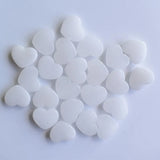 30pcs Natural Stone Heart Shape Cabochons Beads 15x18mm
