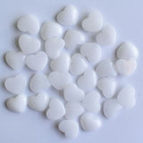 30pcs Natural Stone Heart Shape Cabochons Beads 15x18mm