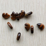 30pcs Tiger Eye Stone Bear Shape Pendants for Jewelry Making