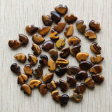 30pcs Tiger Eye Stone Bear Shape Pendants for Jewelry Making