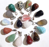 30pcs Natural Aventurine Stone Water Drop Cut Pendant for DIY Jewelry Making