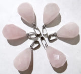 30pcs Natural Aventurine Stone Water Drop Cut Pendant for DIY Jewelry Making