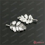 Antique Silver Pinnate leaf Alloy Charms Pendants DIY Jewelry Findings 20 pcs