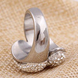 316L Stainless Steel Crystal Rings For Women