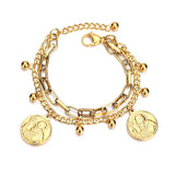 Tree of Life Love Heart Jesus Cross Double Layer Bracelets & Bangles