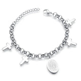 Tree of Life Love Heart Jesus Cross Double Layer Bracelets & Bangles