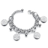 Tree of Life Love Heart Jesus Cross Double Layer Bracelets & Bangles