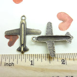 Vintage Charms Aircraft Pendant Bronze DIY Jewelry Making
