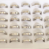 36/100pcs/lot Stainless Steel Rings Men's Wedding Jewelry