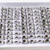 36/100pcs/lot Stainless Steel Rings Men's Wedding Jewelry