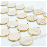 36 pcs Enamel Alloy Gold-color Zodiac Pendants Charms for DIY Jewelry JC-406