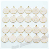 36 pcs Enamel Alloy Gold-color Zodiac Pendants Charms for DIY Jewelry JC-406
