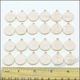 36 pcs Enamel Alloy Gold-color Zodiac Pendants Charms for DIY Jewelry JC-406